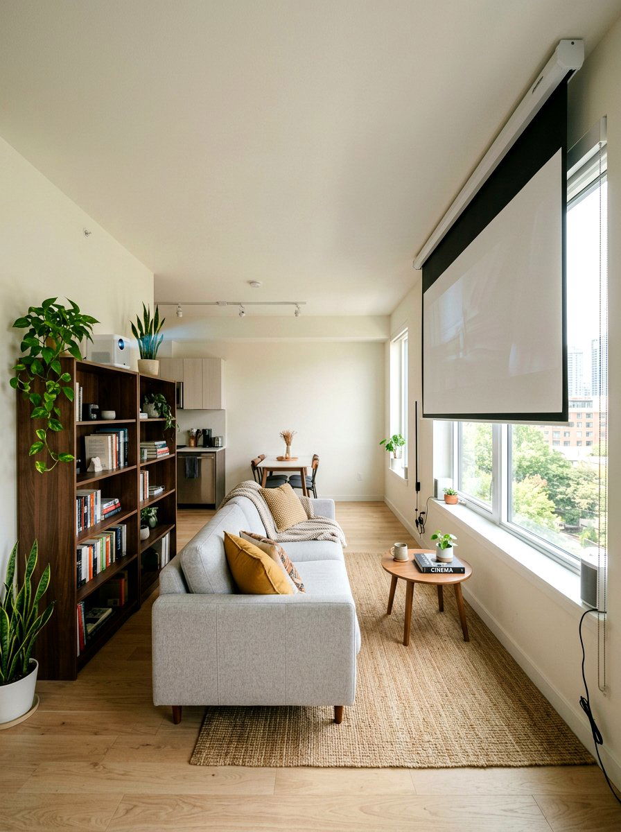 Small apartment projector setup - 30 projector room ideas