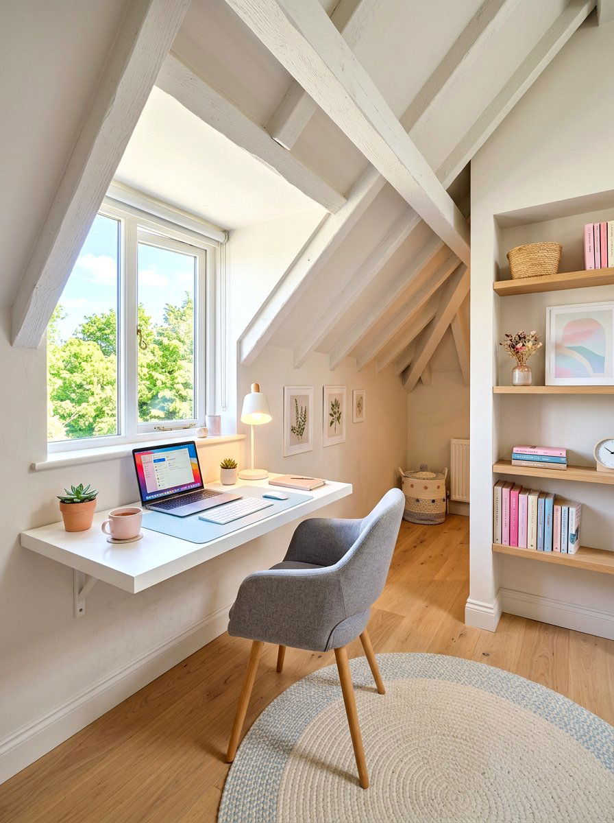Small attic home office - 30 attic office ideas