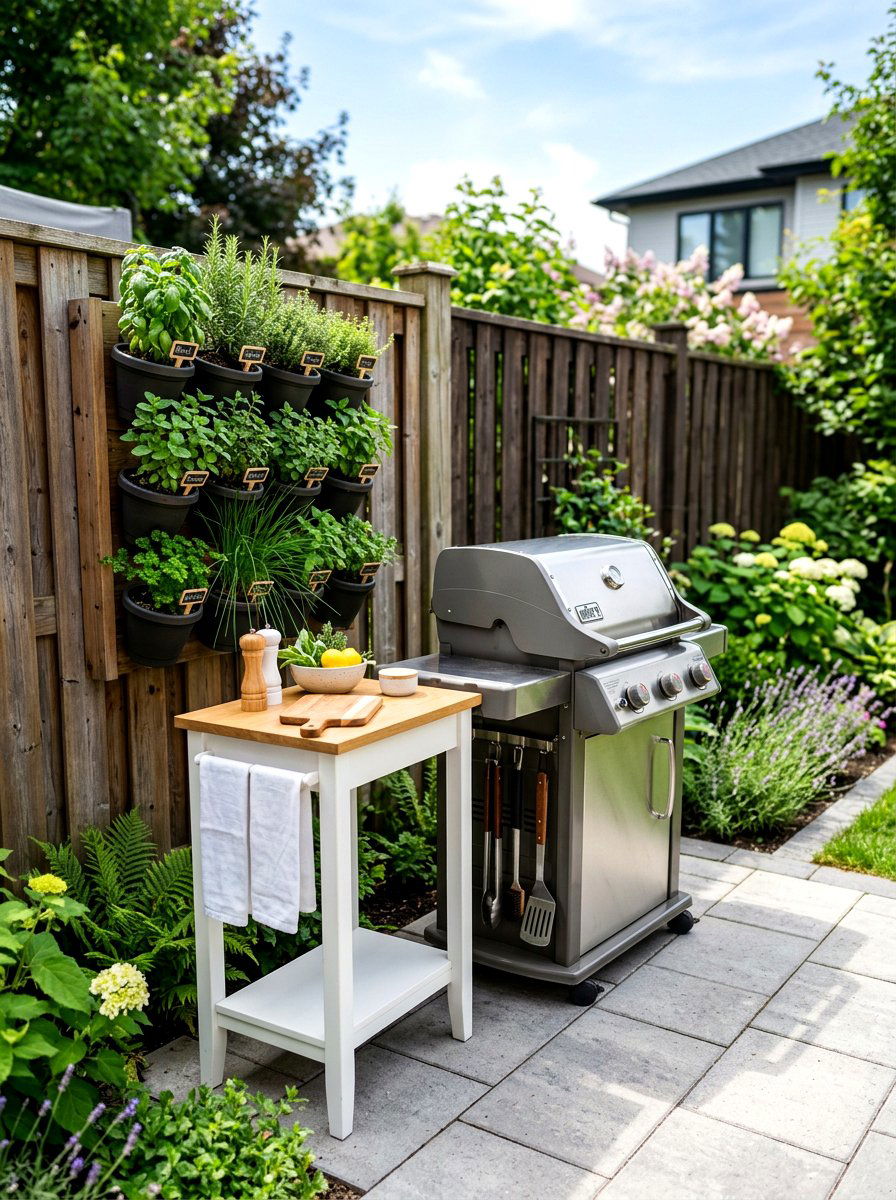 Small backyard bbq station - 30 family BBQ patio ideas