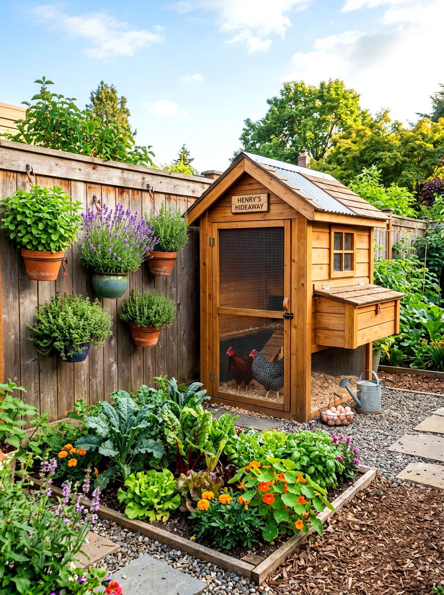 Small backyard chicken coop garden - 30 backyard coop garden ideas