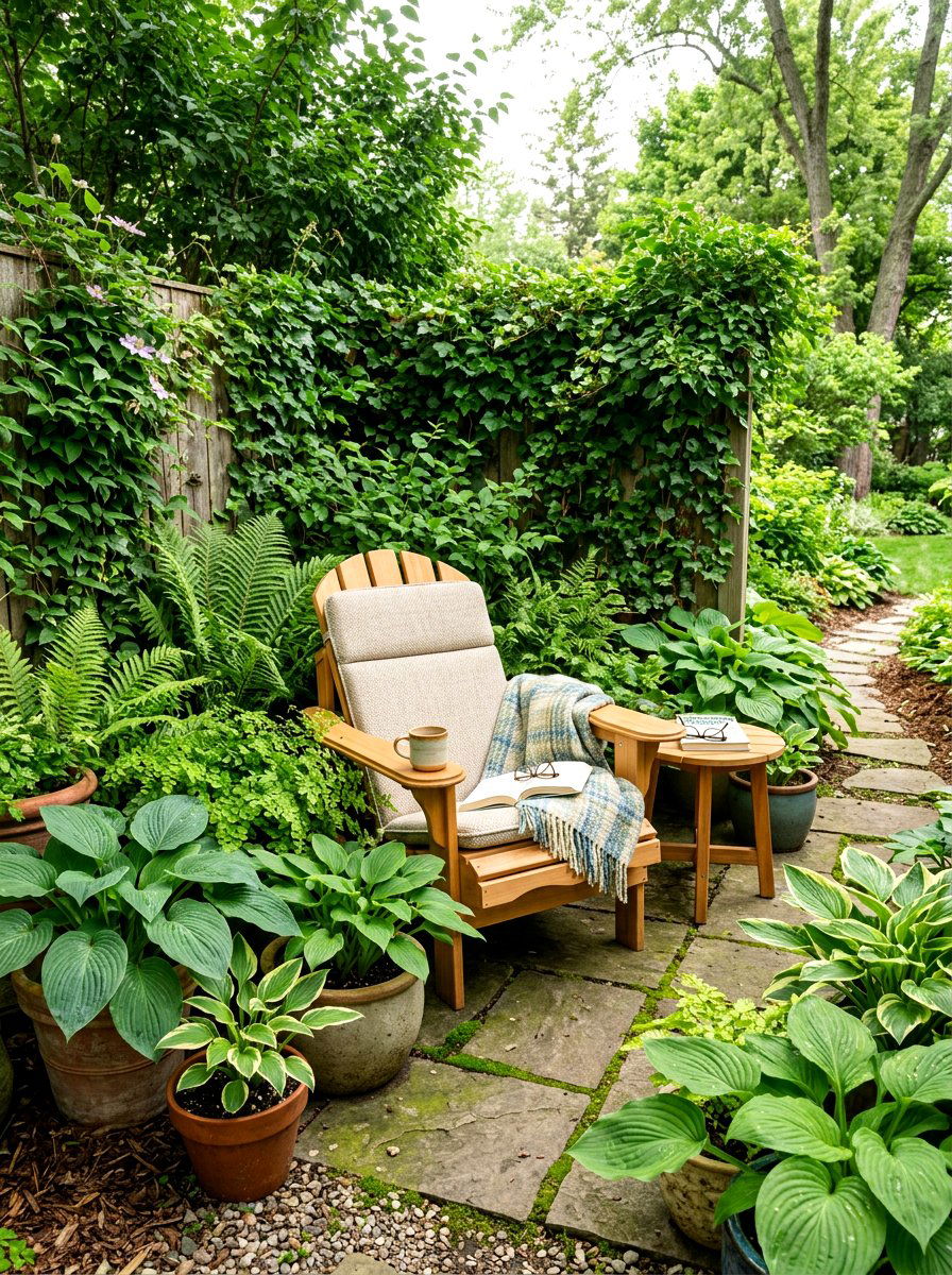 Small backyard hosta fern nook - 30 hosta and fern garden ideas