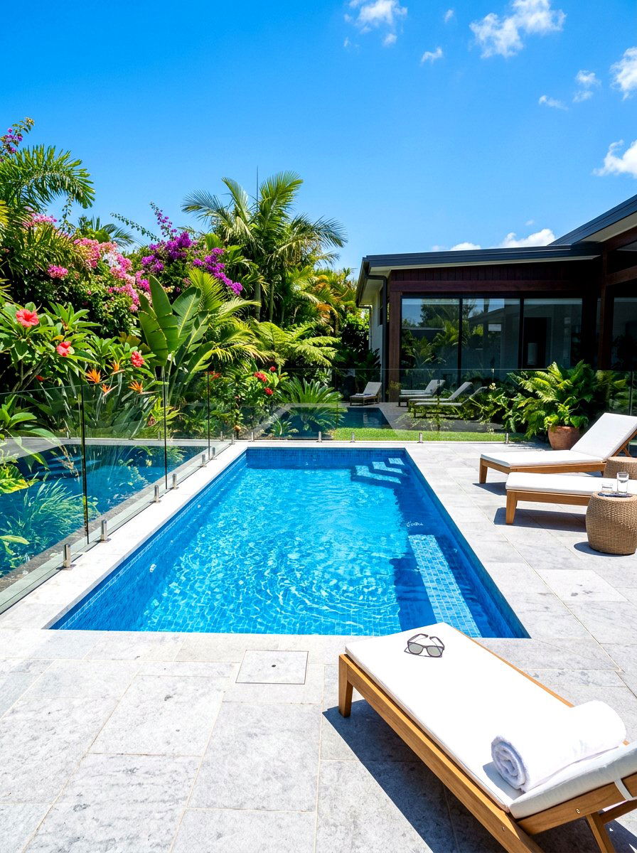 Small backyard plunge pool - 30 long narrow backyard ideas