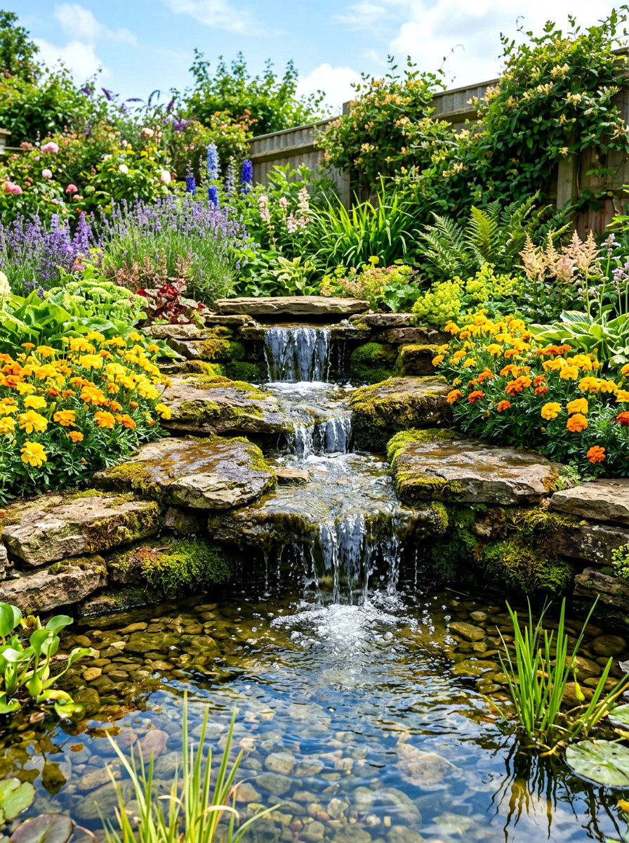 Small backyard waterfall - 30 backyard stream ideas