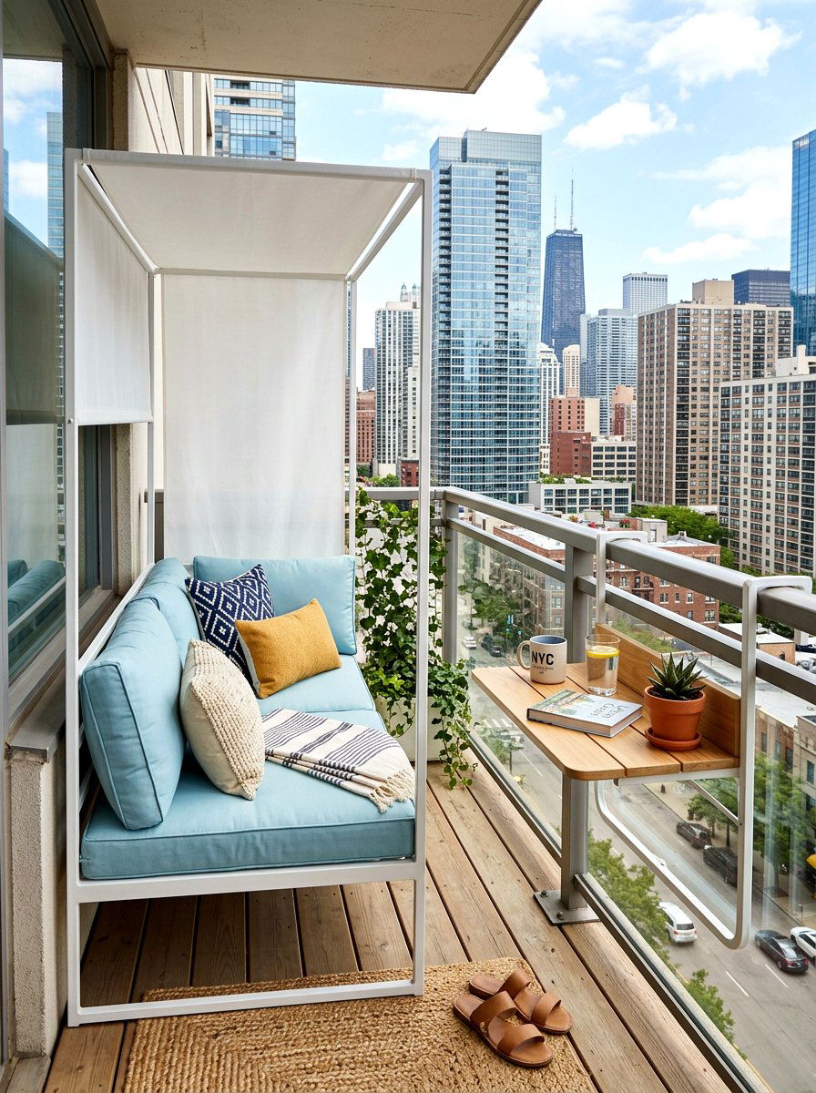 Small balcony daybed - 30 outdoor daybed canopy ideas