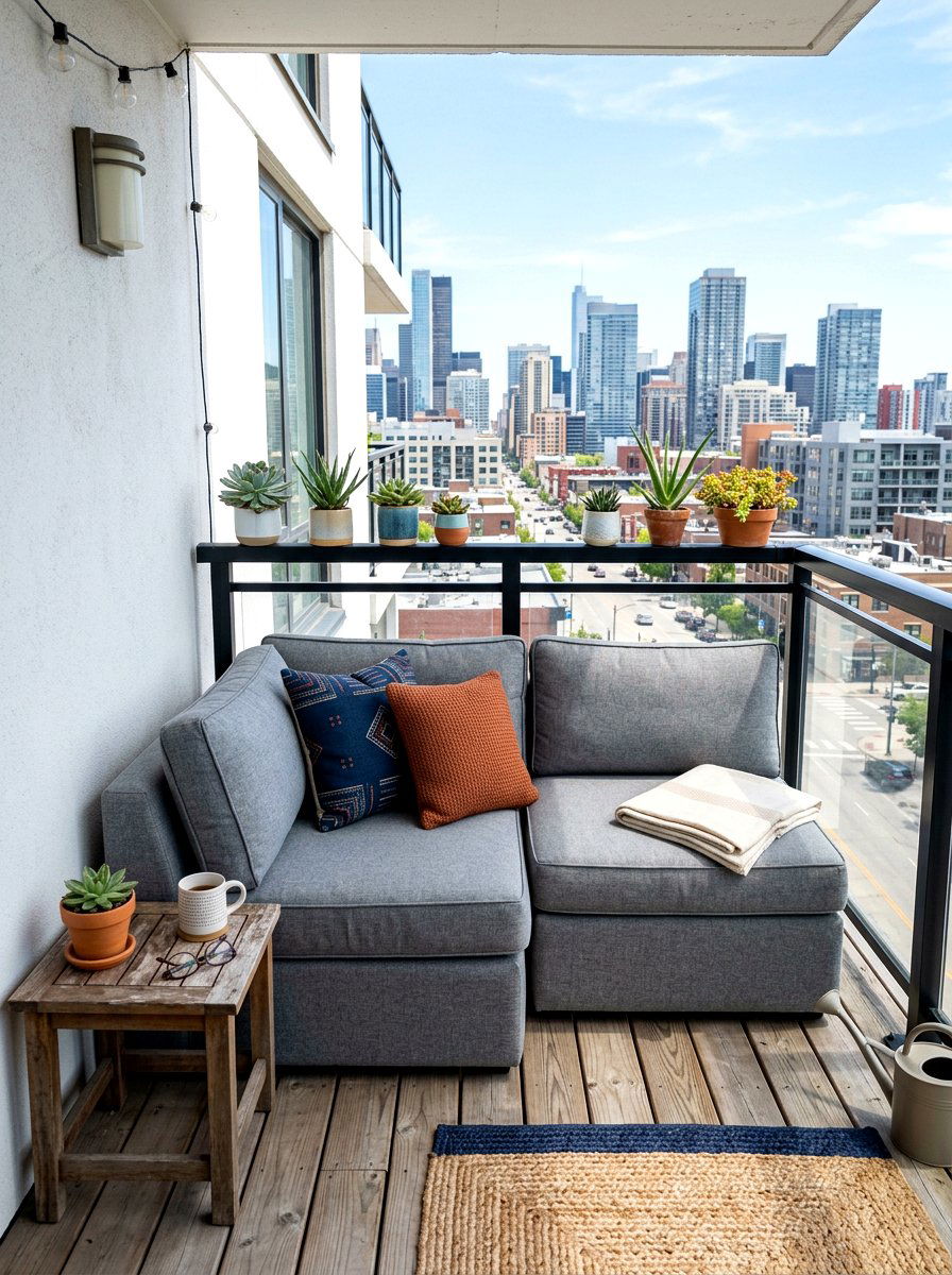 Small balcony modular sofa setup - 30 outdoor modular sofa ideas