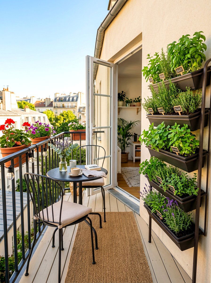 Small balcony seating area - 30 terrace lounge ideas aesthetic