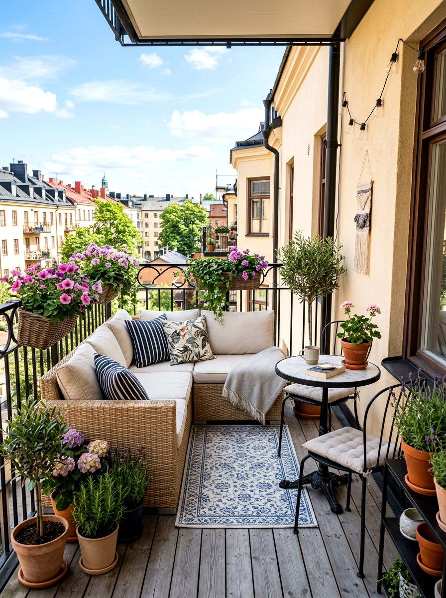 Small balcony sectional - 30 modern patio sectional ideas