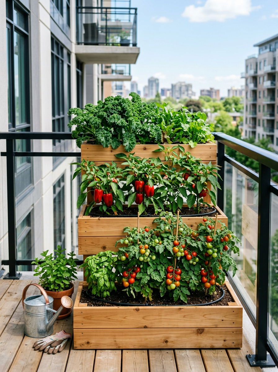 Small balcony vegetable garden - 30 urban garden ideas