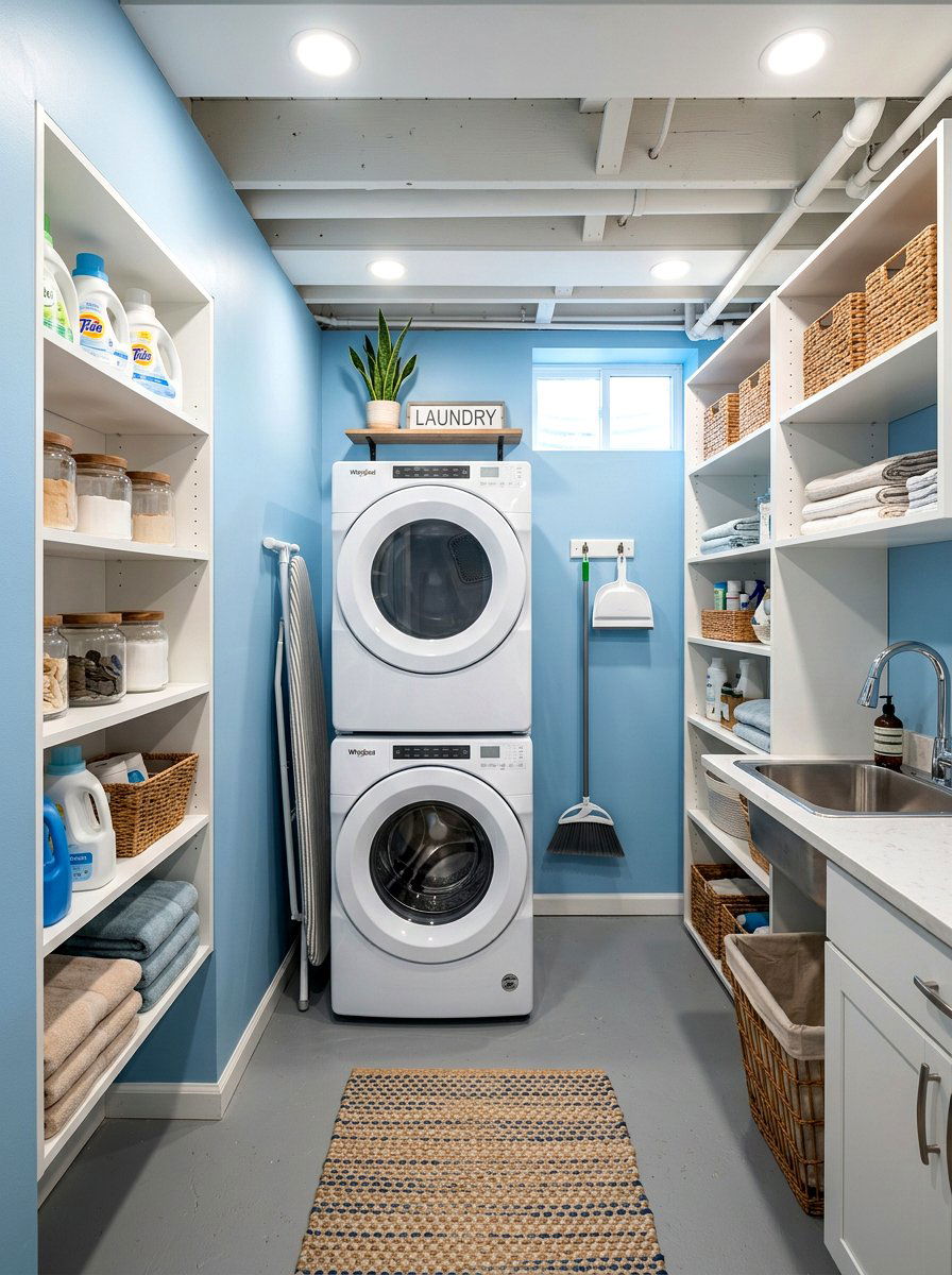 Small basement laundry room - 30 basement laundry area ideas