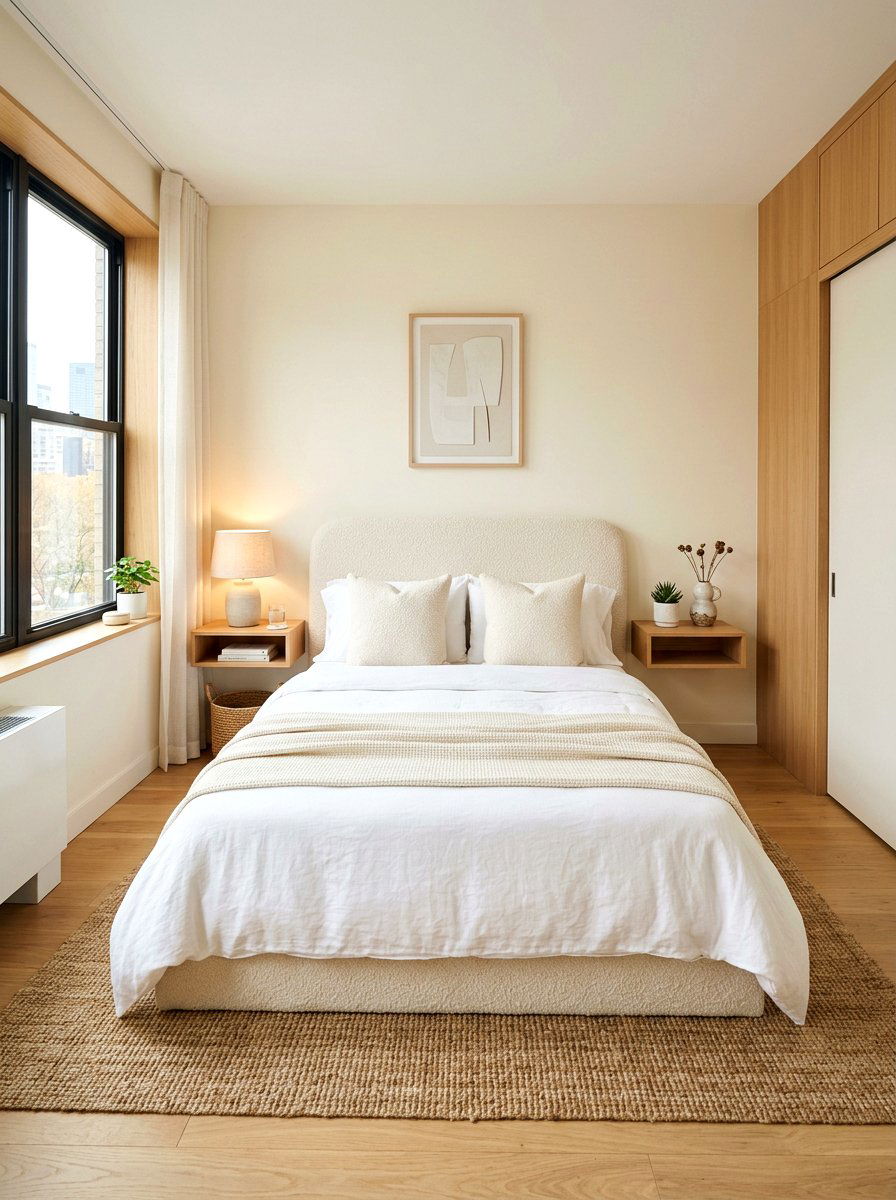 Small bedroom boucle headboard - 30 boucle headboard ideas