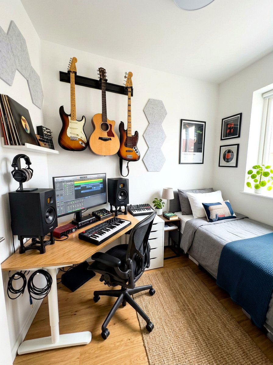 Small bedroom music studio - 30 music practice room ideas
