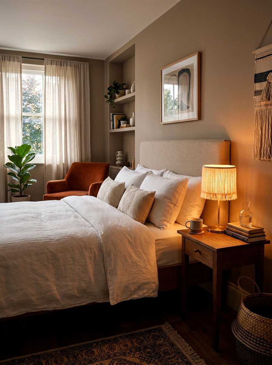 Small bedside fringe lamp - 30 fringed lamp shade ideas