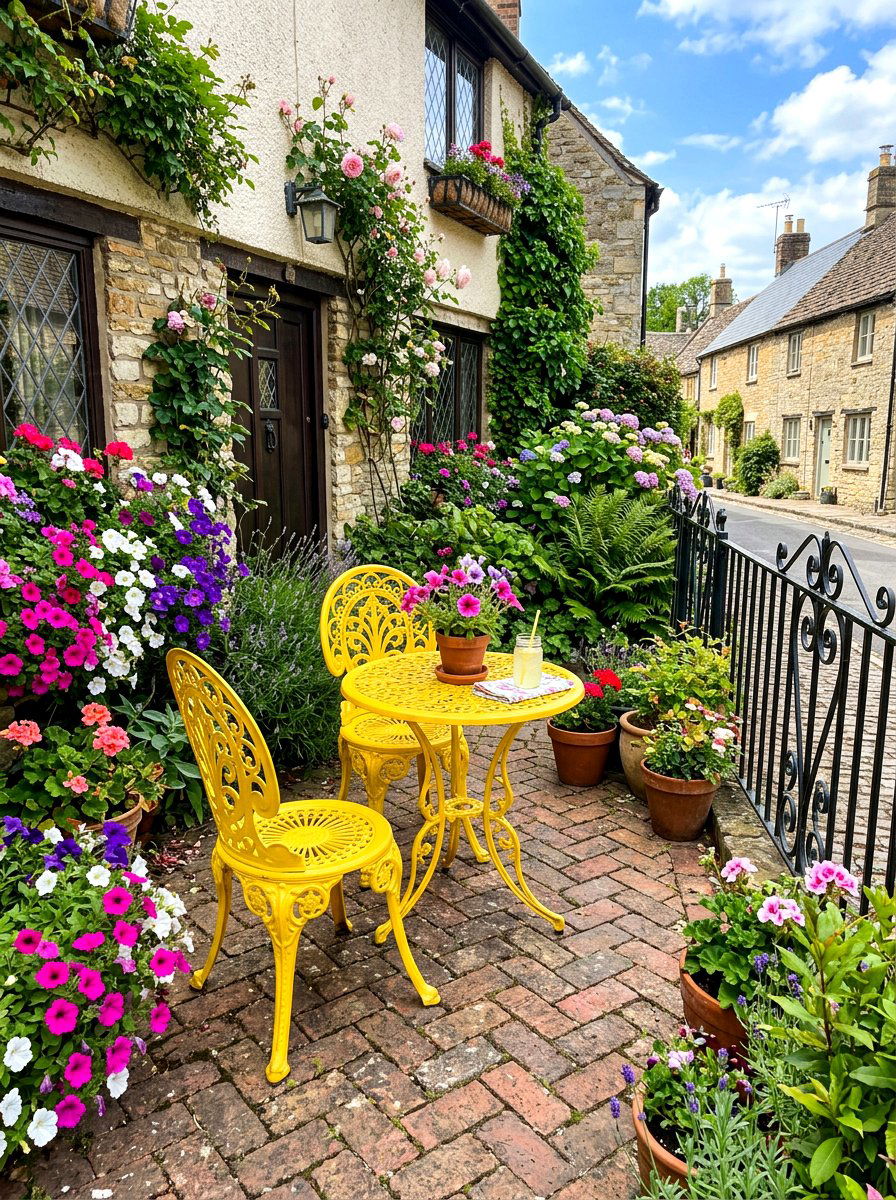 Small bistro set - 30 front yard seating ideas