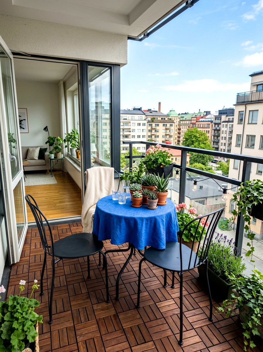 Small bistro set - 30 apartment deck ideas