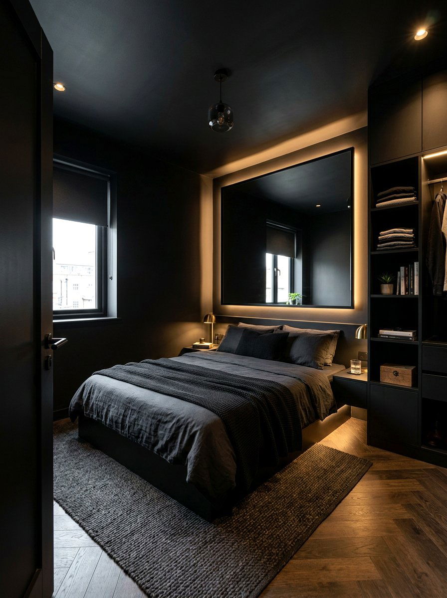 Small black bedroom layout - 30 black bedroom ideas