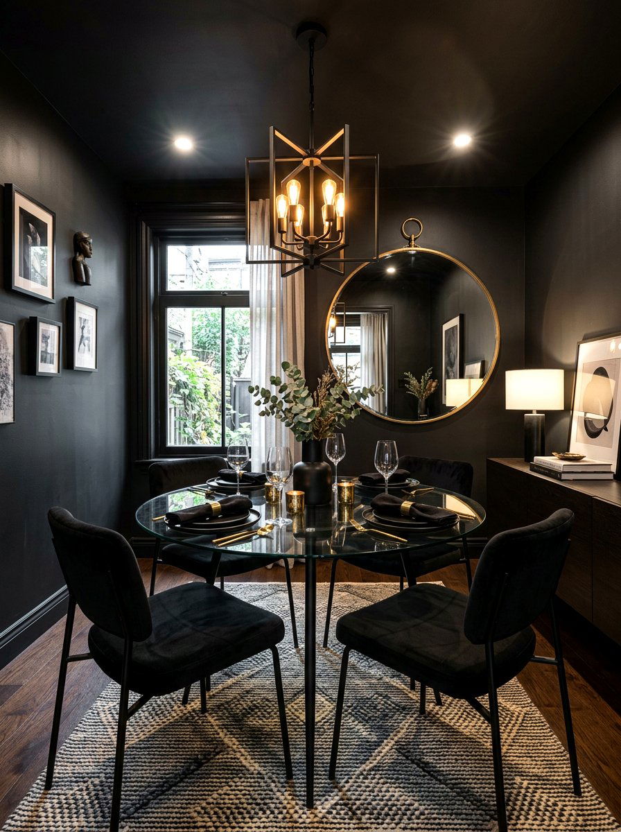 Small black dining room - 30 black dining room ideas