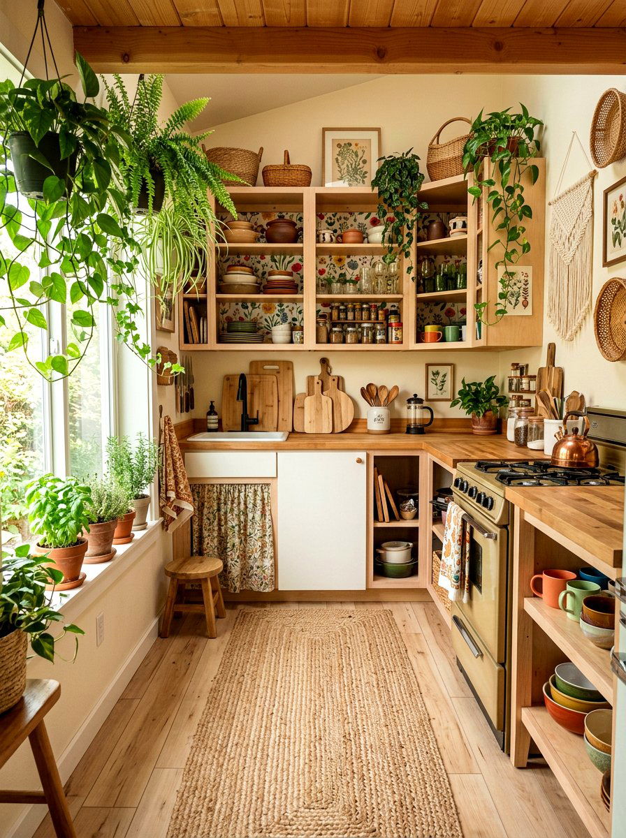 Small boho rental kitchen - 30 rental kitchen glow up ideas