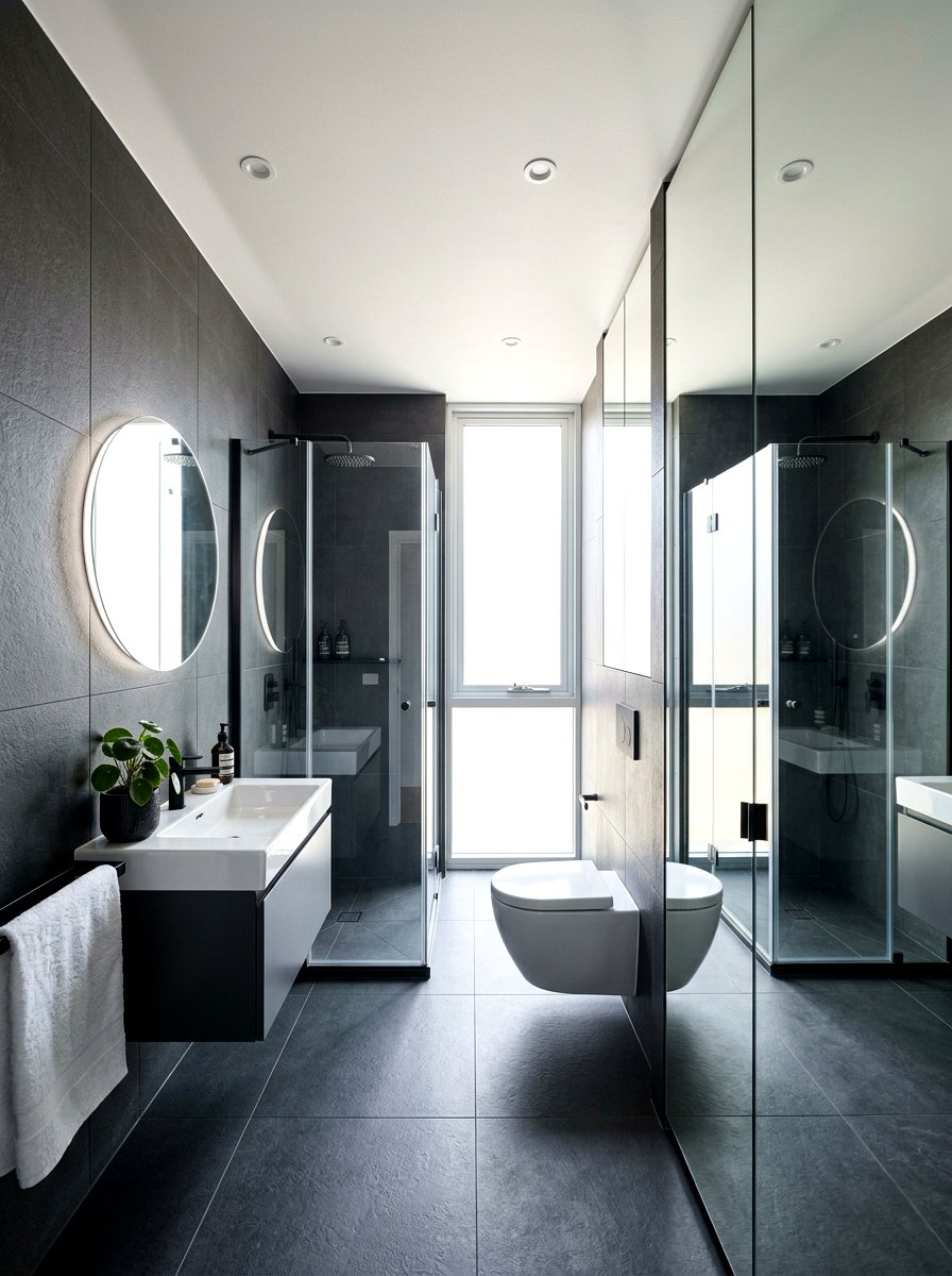 Small charcoal bathroom - 30 charcoal bathroom ideas
