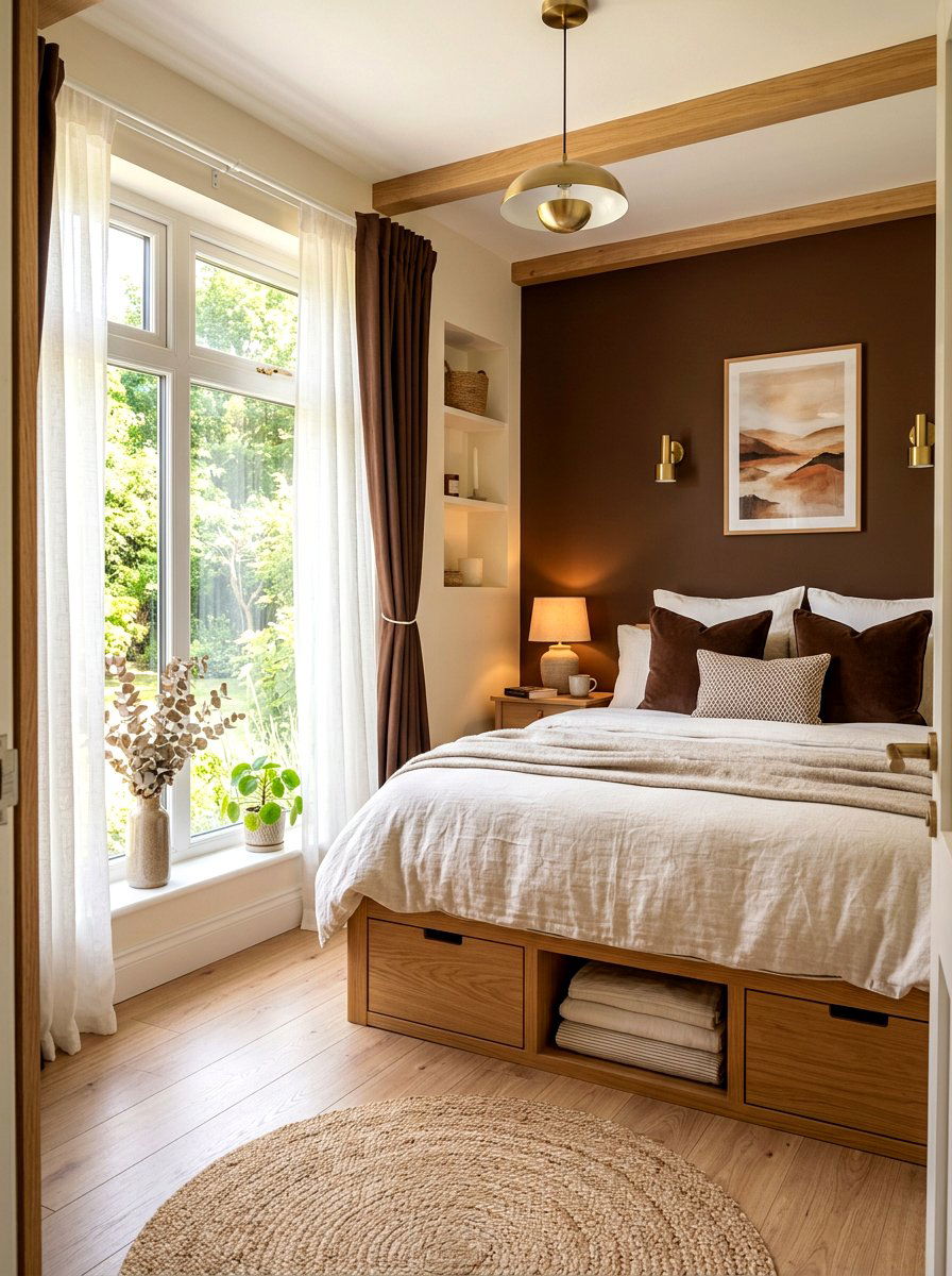 Small chocolate brown bedroom - 30 chocolate bedroom ideas