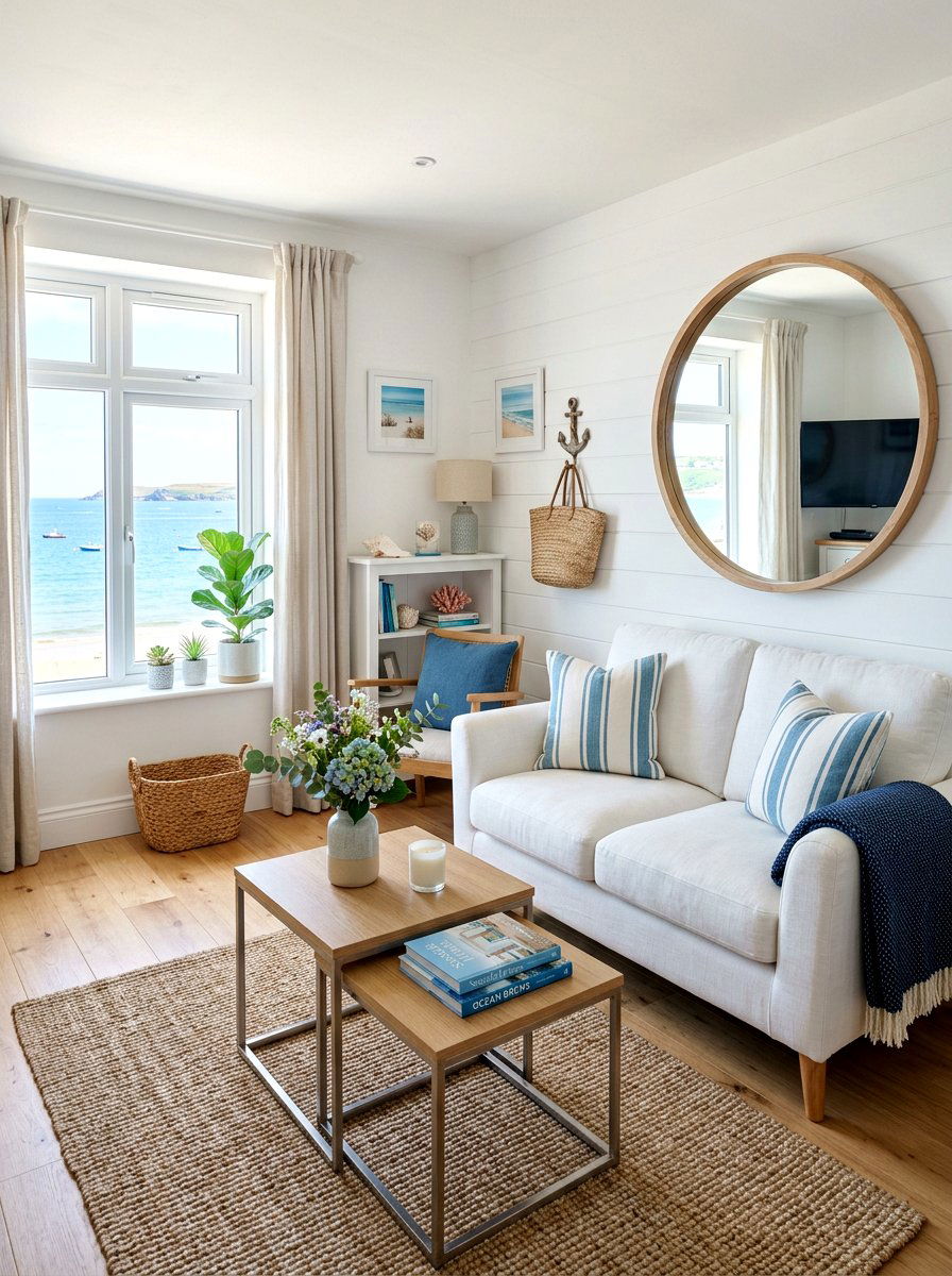 Small coastal living room - 30 coastal summer living room ideas
