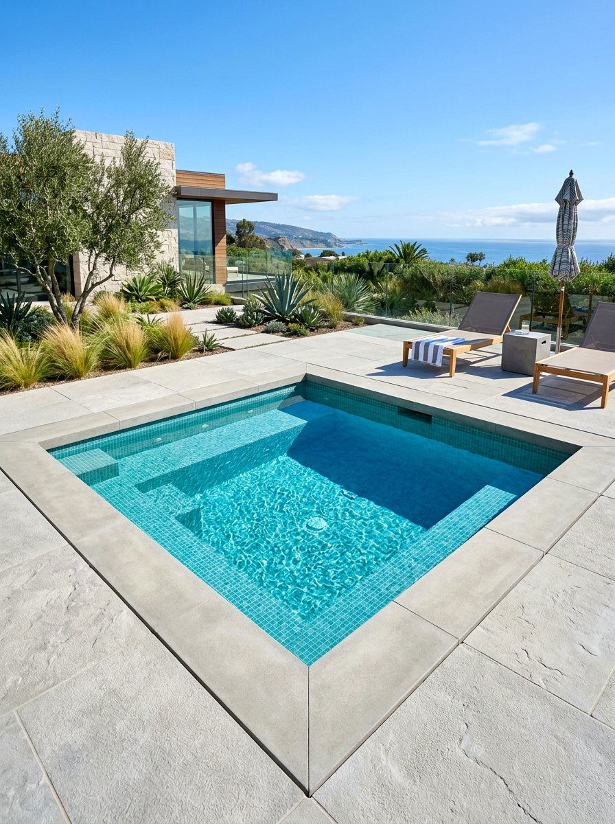 Small concrete cocktail pool - 30 budget pool ideas