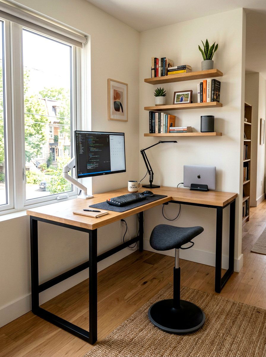 Small corner home office - 30 standing desk room ideas