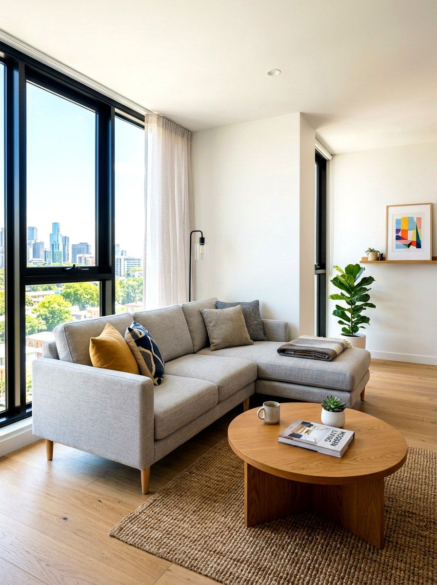 Small corner sectional sofa - 30 small living room ideas