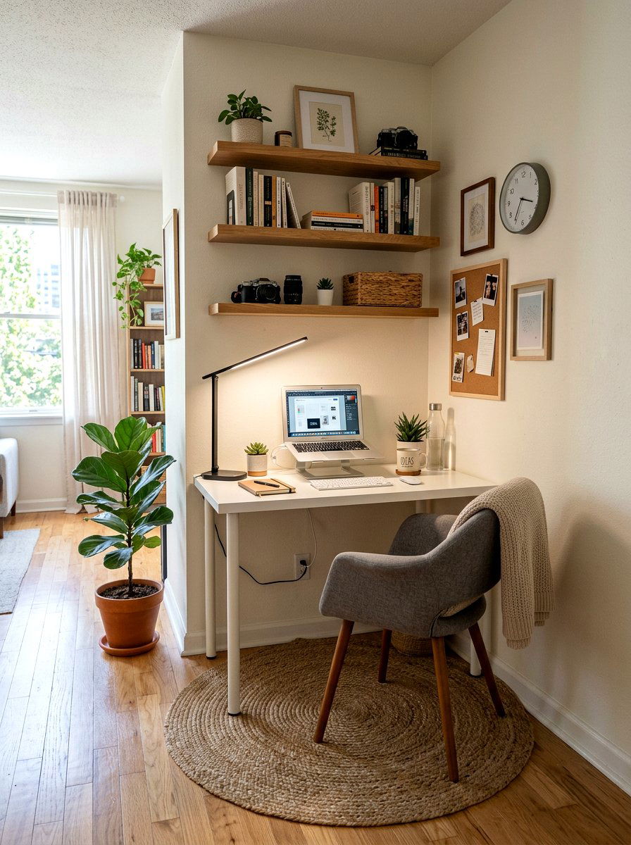 Small corner studio - 30 feminine home studio ideas