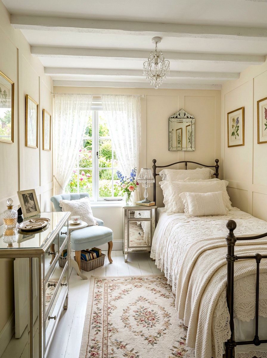 Small cottage lace room - 30 cottage lace bedroom ideas