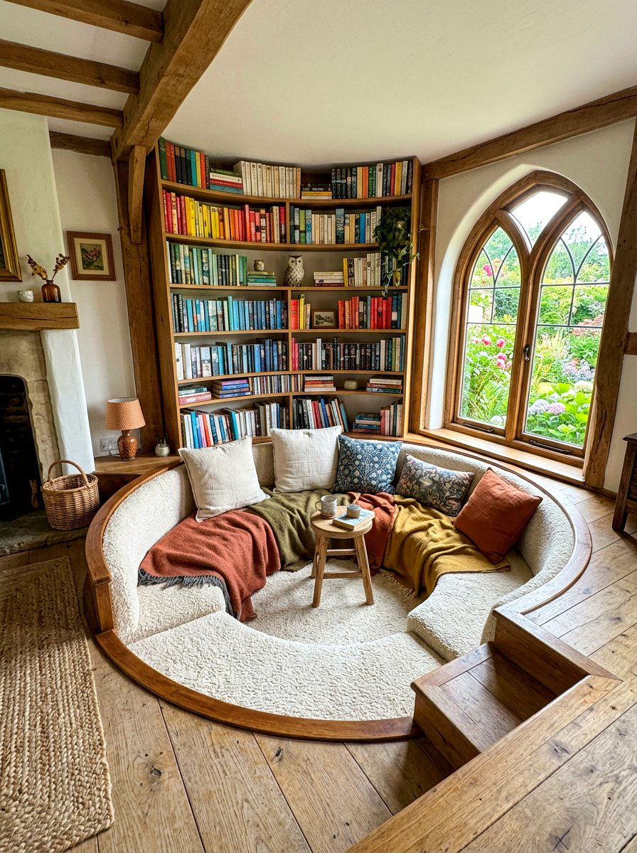 Small cozy sunken pit - 30 sunken conversation pit ideas