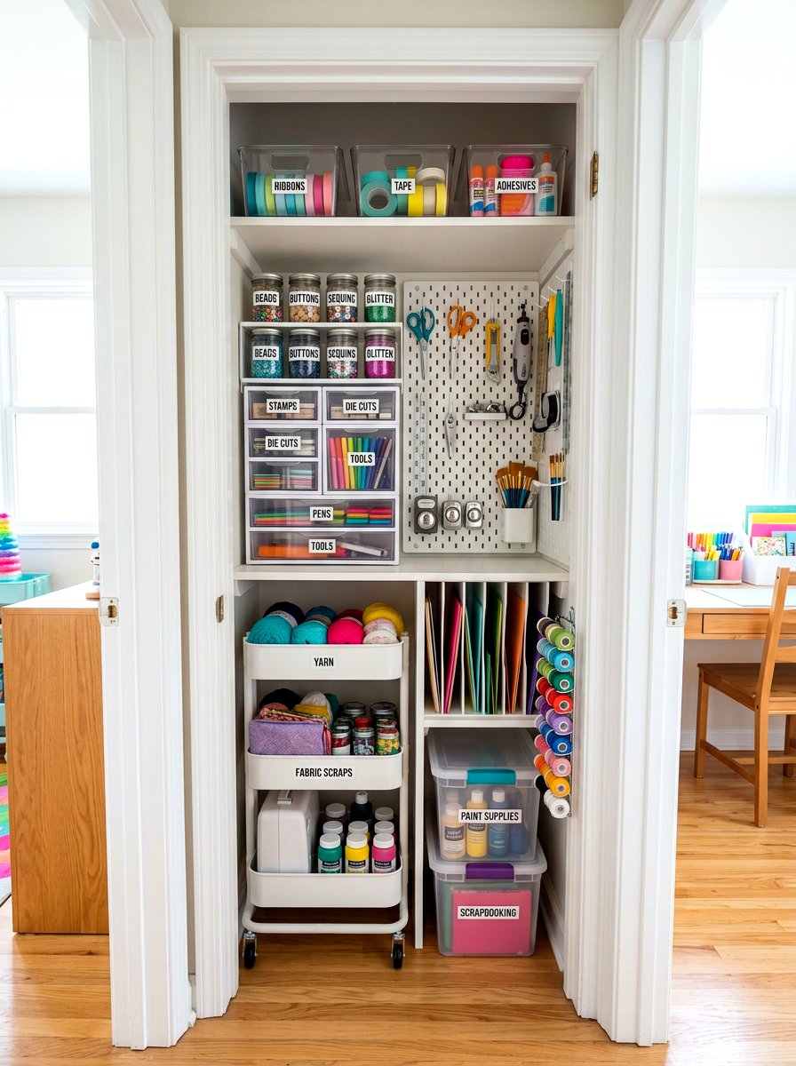 Small craft closet - 30 craft closet ideas