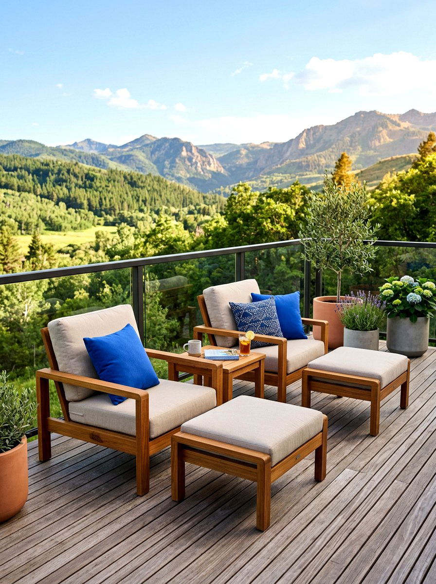 Small deck lounge area - 30 small courtyard seating ideas