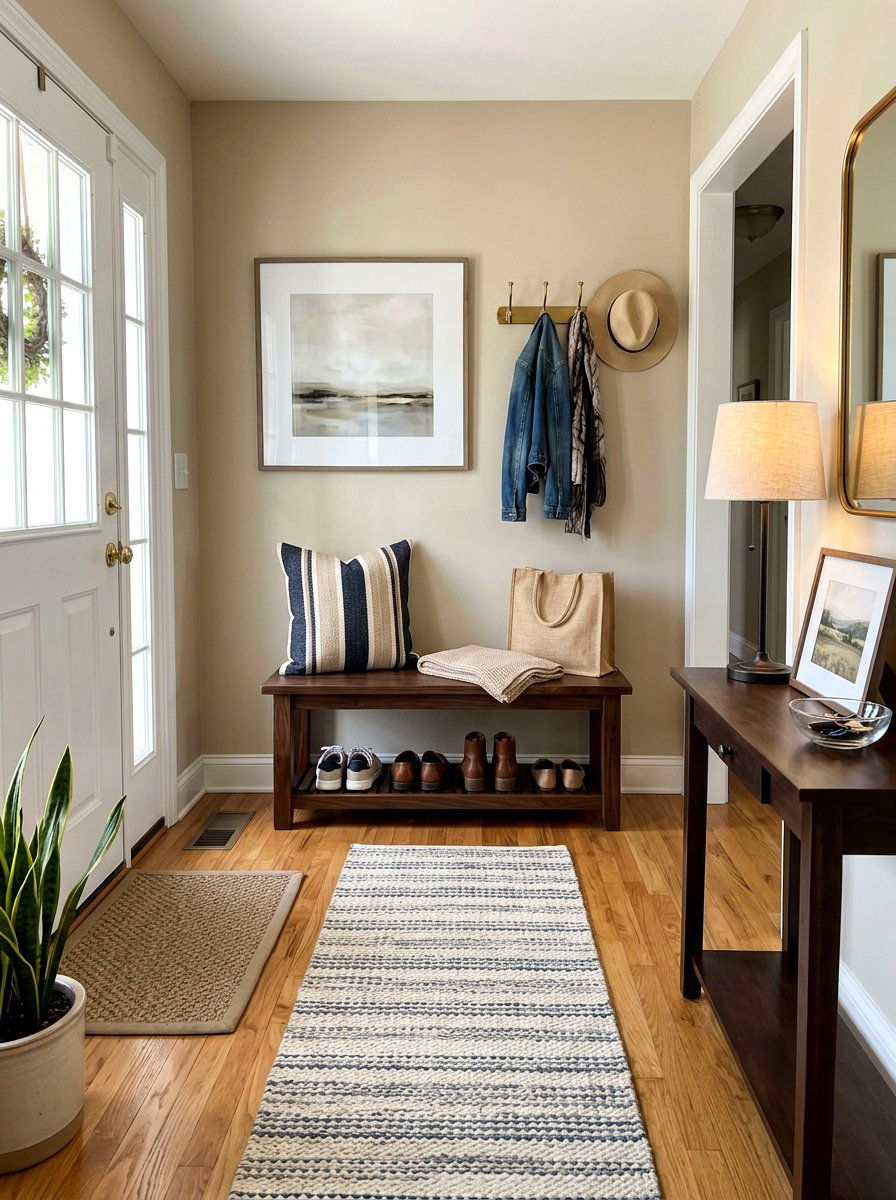 Small entryway bench - 30 rental entryway ideas