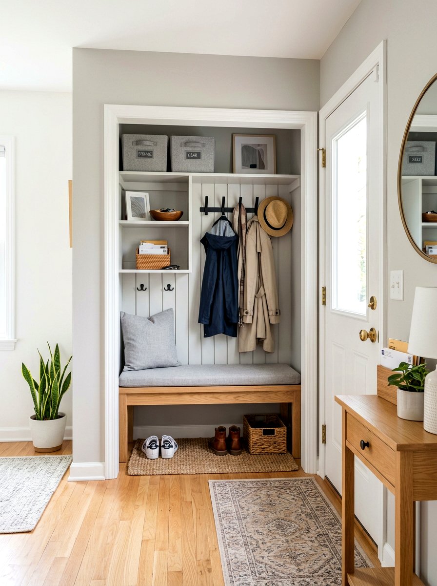 Small entryway mudroom closet - 30 organizing a mudroom ideas