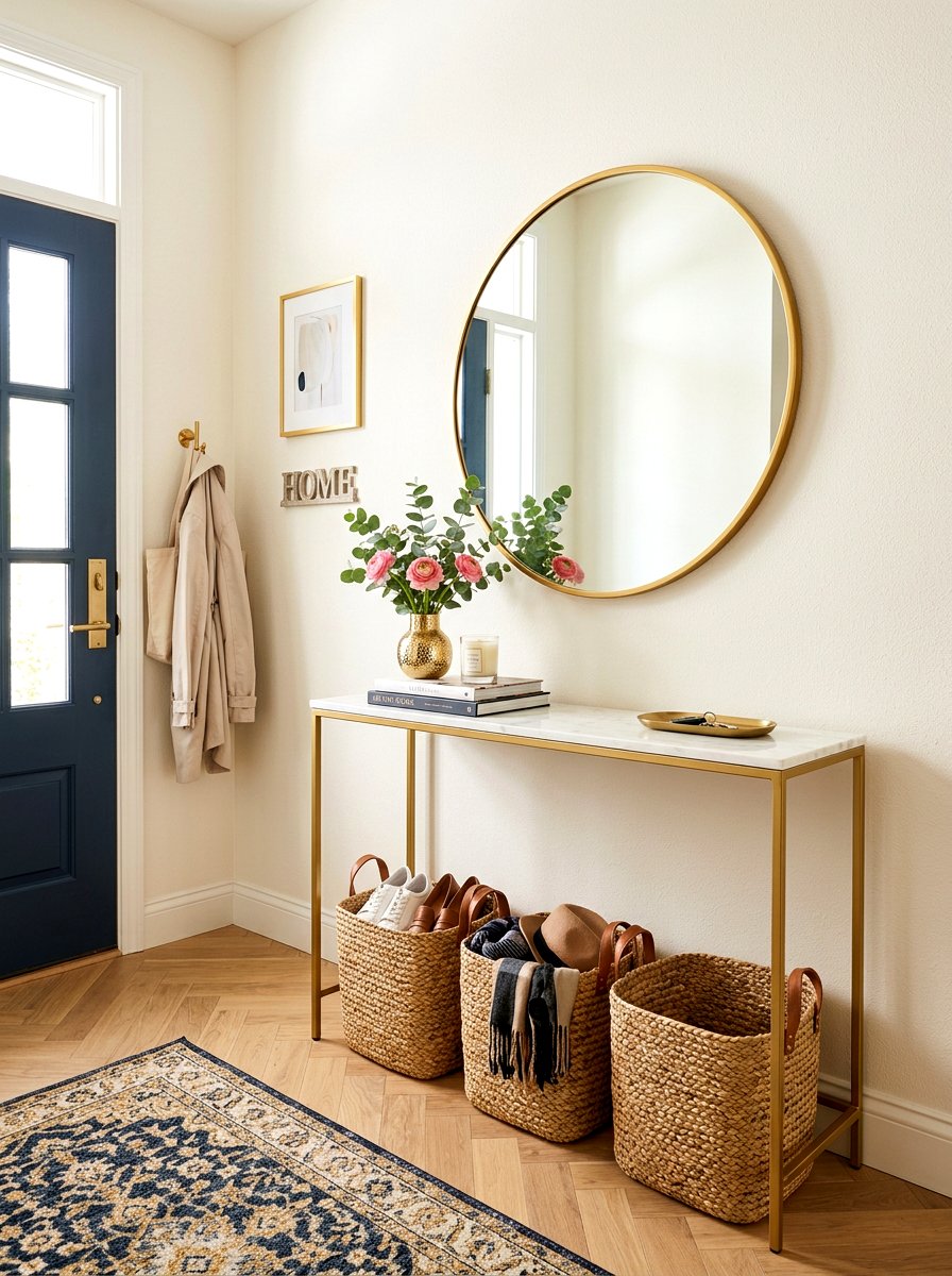 Small entryway storage layout - 30 small room layout ideas