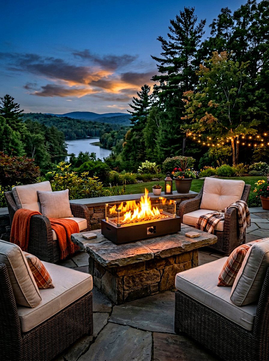 Small fire pit - 30 small patio ideas