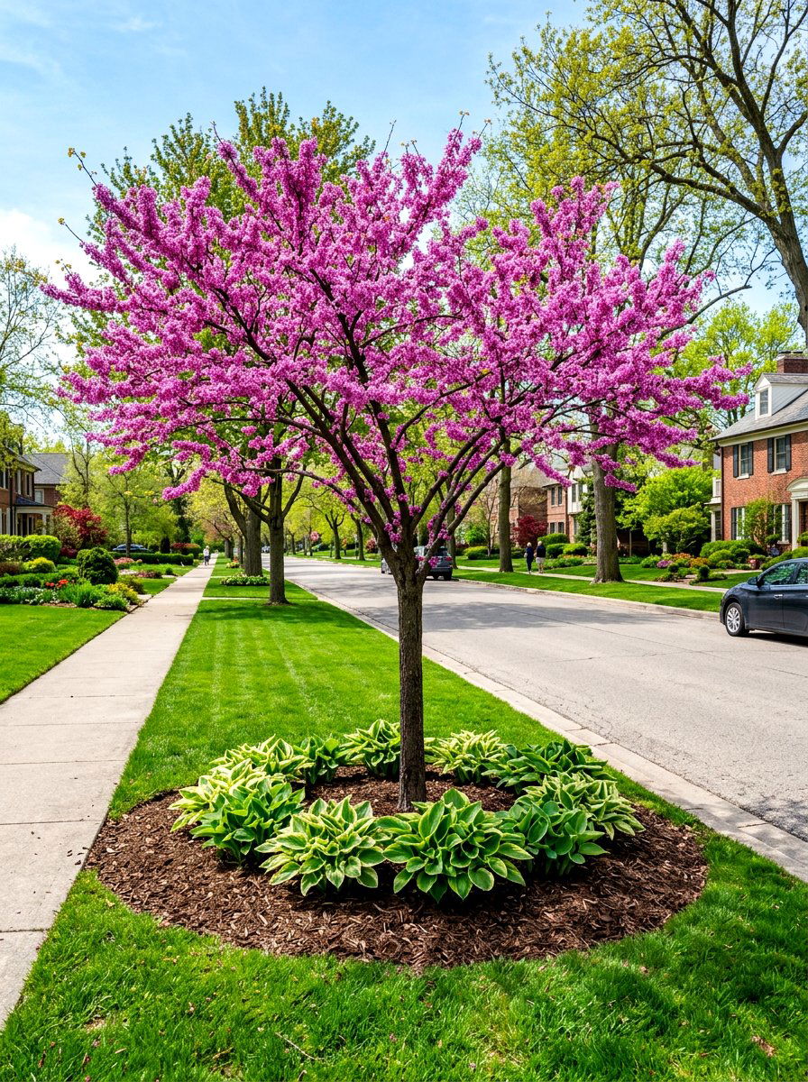 Small flowering tree boulevard - 30 curbside planting strip ideas
