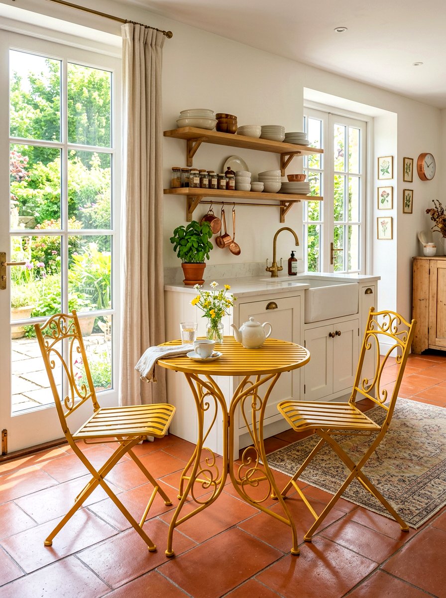 Small folding bistro set - 30 rental kitchen ideas