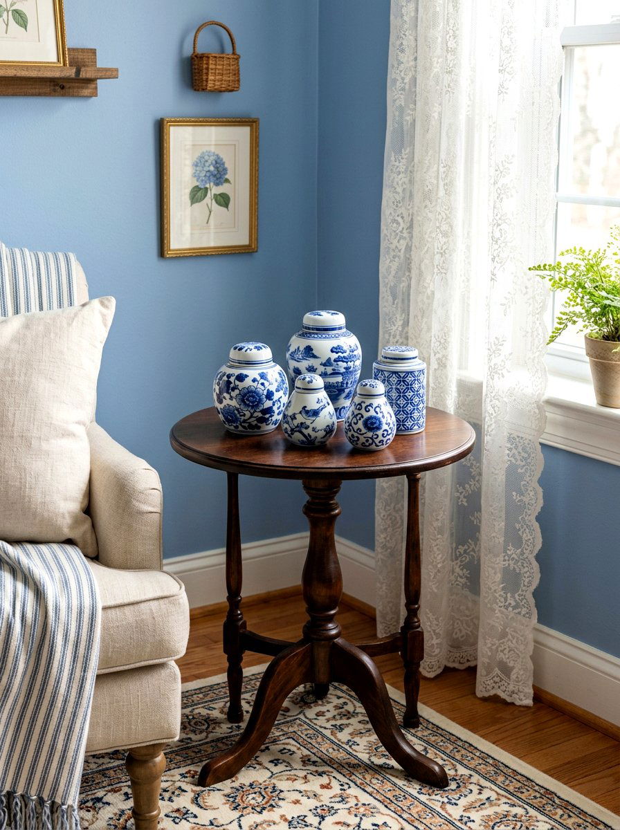 Small ginger jar cluster - 30 ginger jar living room ideas