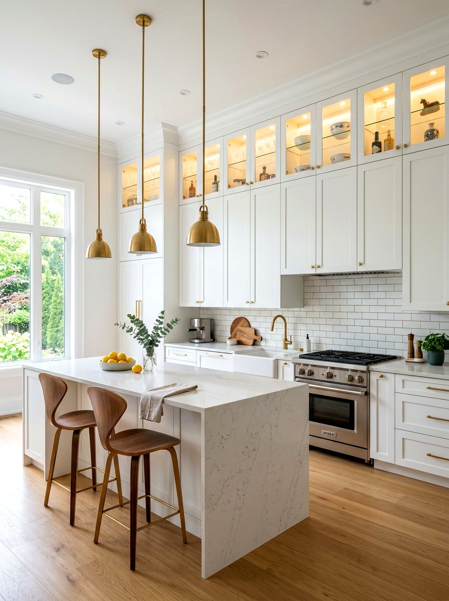 Small glass kitchen cabinet - 30 glass front kitchen cabinet ideas