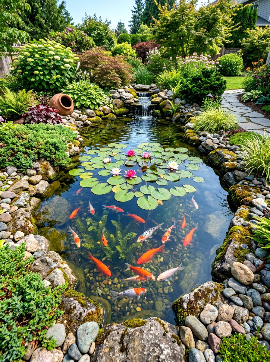 Small goldfish pond - 30 small pond ideas