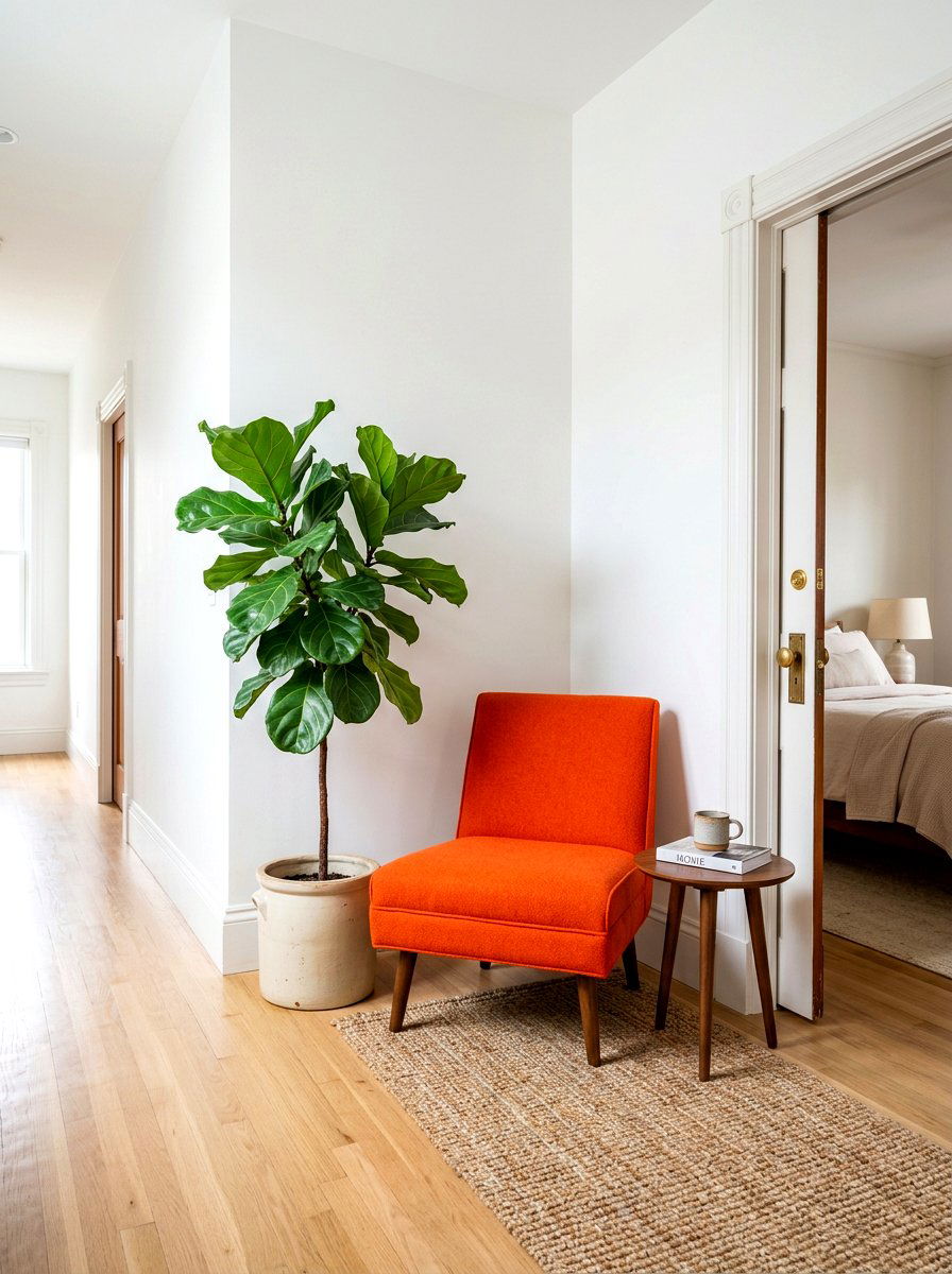 Small hallway chair setup - 30 hallway reading nook ideas