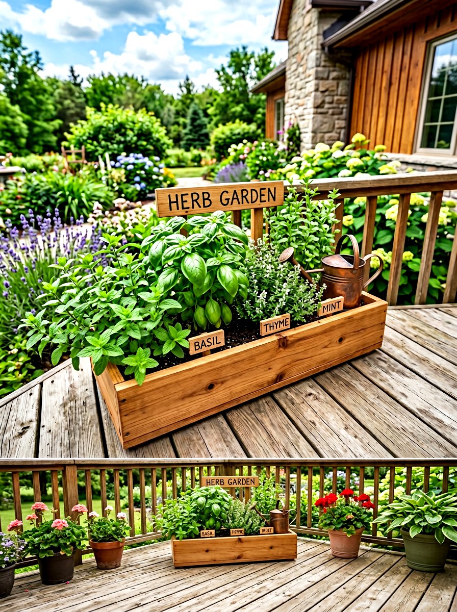 Small herb garden box - 30 wood raised bed ideas