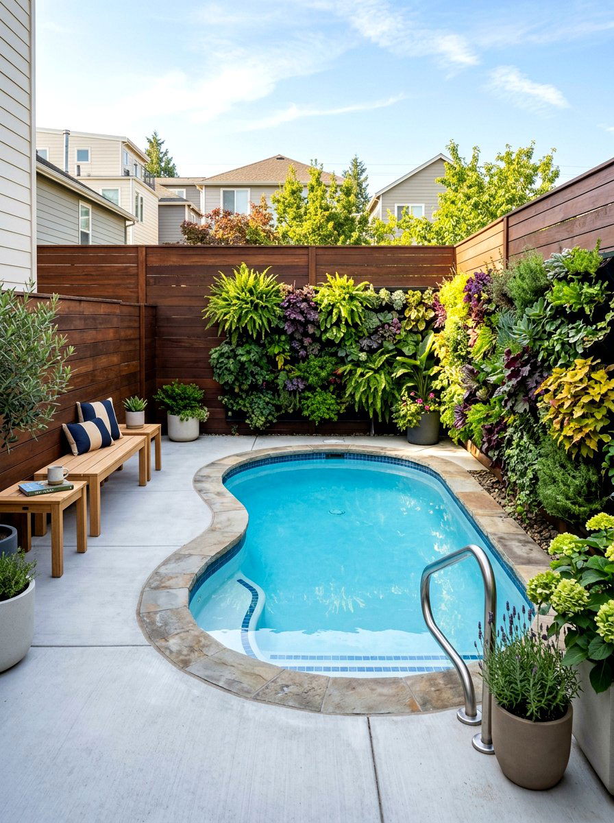 Small kidney pool for tiny backyard - 30 kidney shaped pool ideas