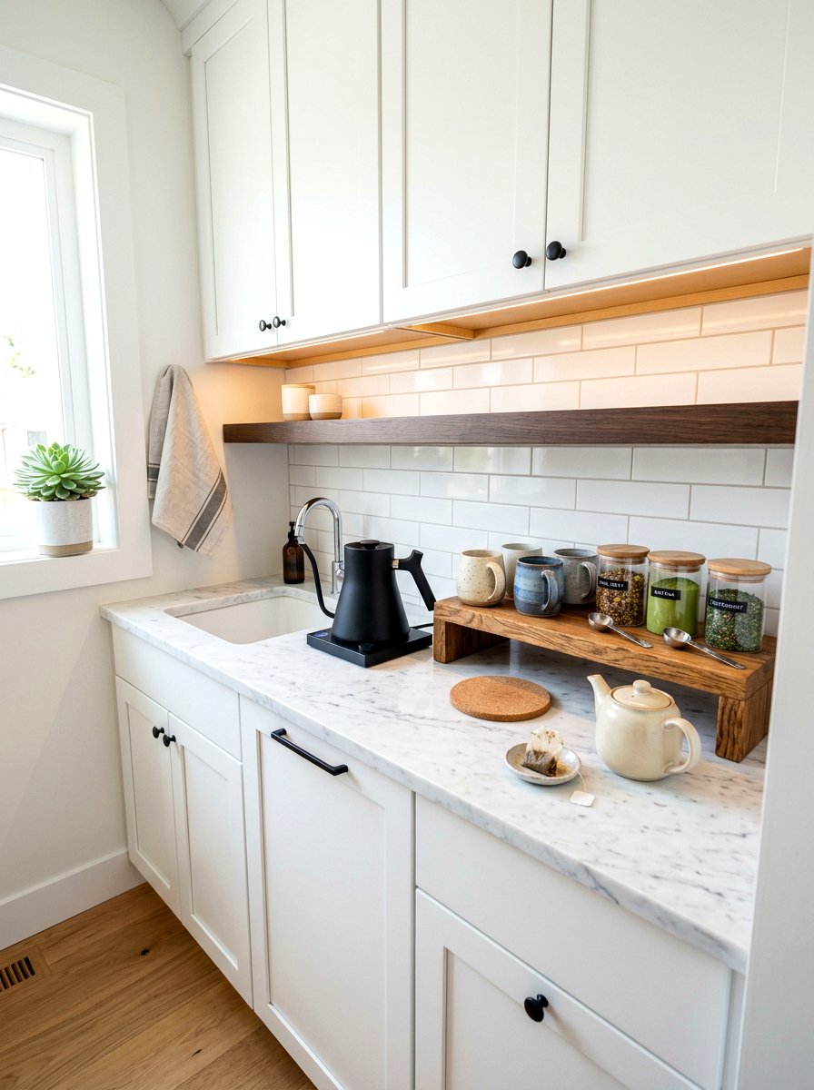 Small kitchen tea nook - 30 tea corner ideas