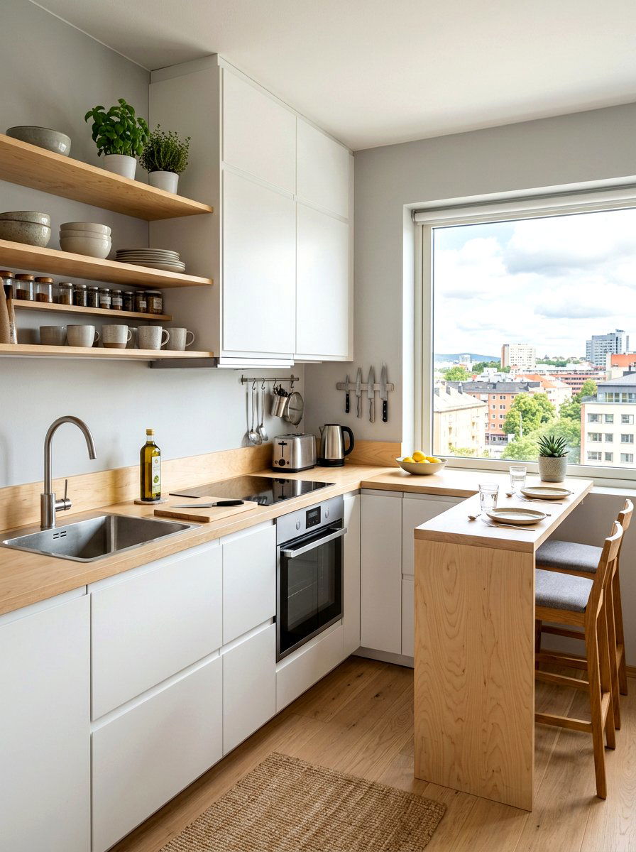 Small kitchen with wood countertops - 30 butcher block countertop ideas