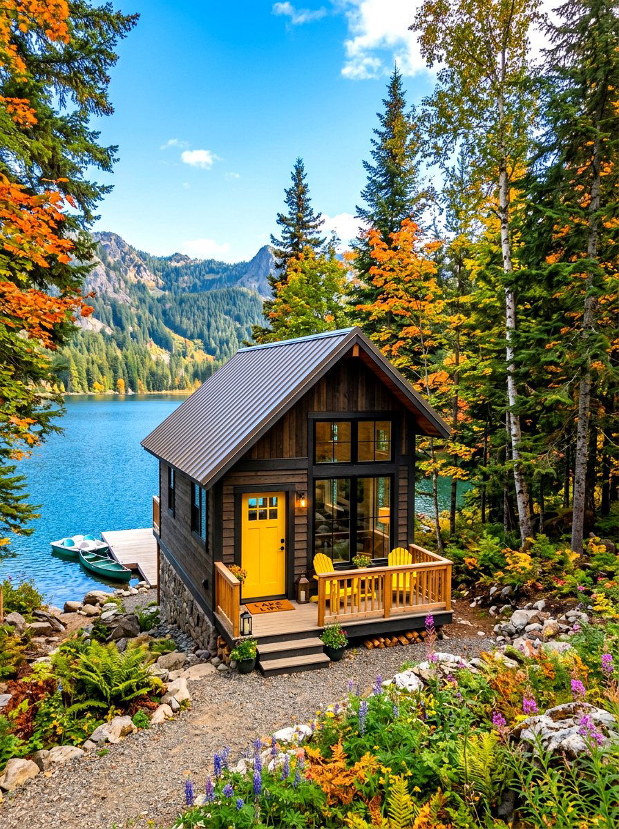 Small lake house cabin - 30 lake house exterior ideas