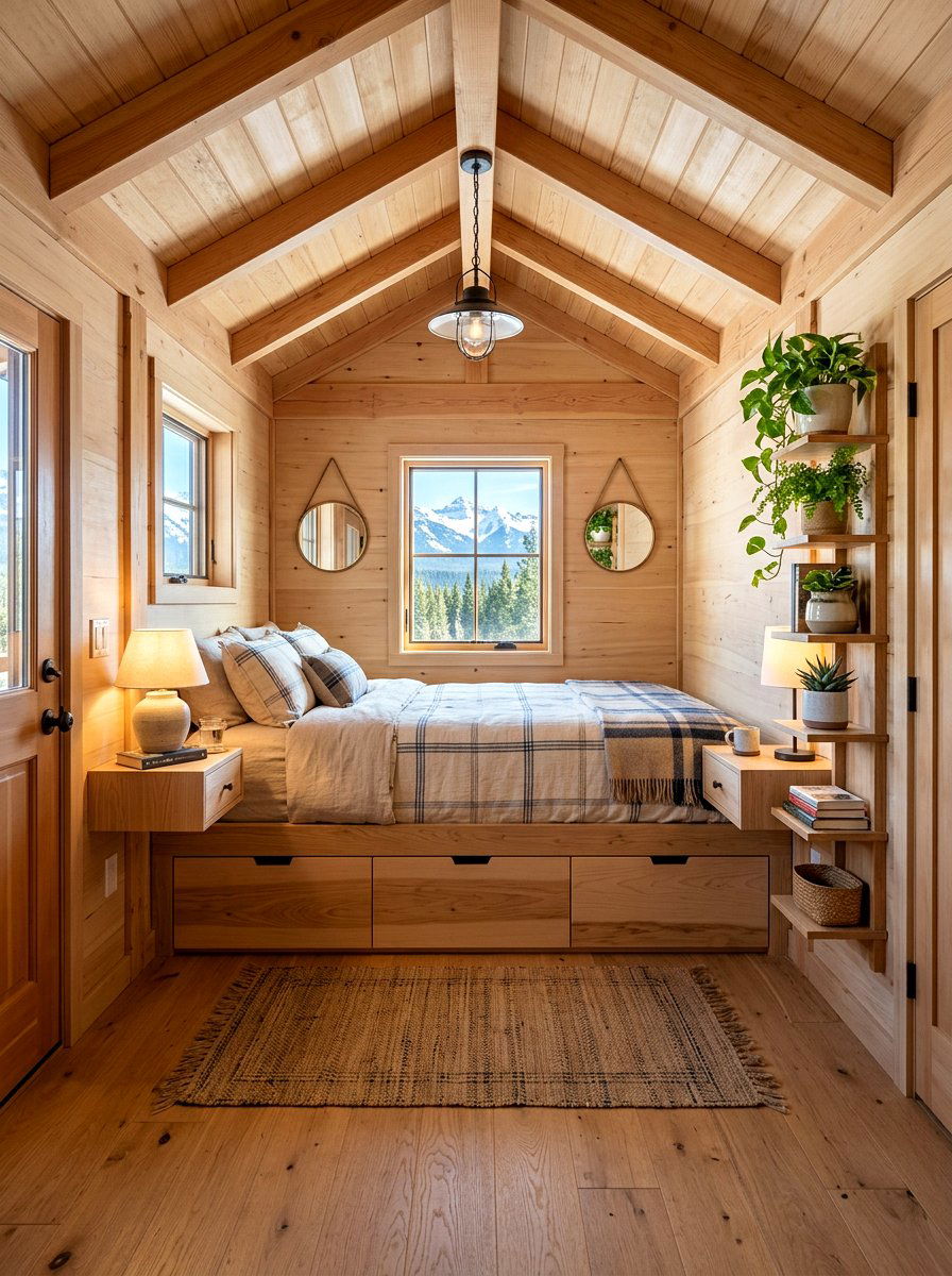 Small mountain cabin bedroom - 30 mountain cabin bedroom ideas
