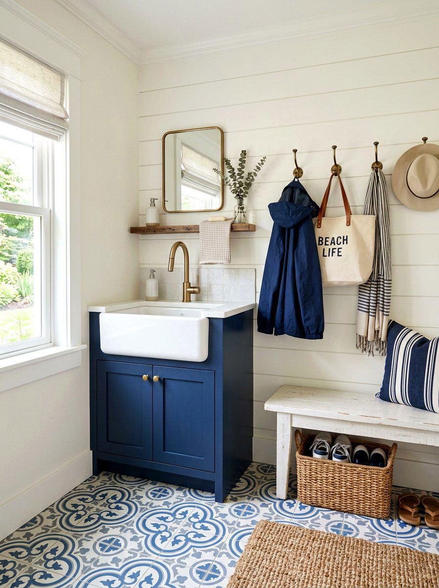 Small mudroom sink cabinet - 30 utility sink cabinet ideas