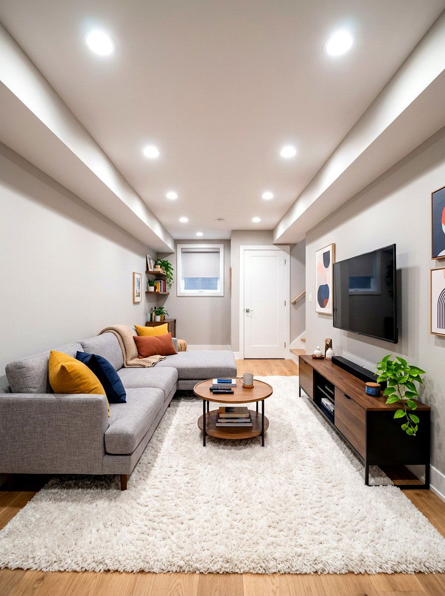 Small narrow basement lounge - 30 narrow room decorating ideas